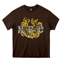 Chocolate Brown nurse Heavy Core Tee - SublimationCraftShop