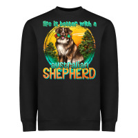 Black life is better with a australian shepherd Heavyweight Sweatshirt - texasbilliewilder