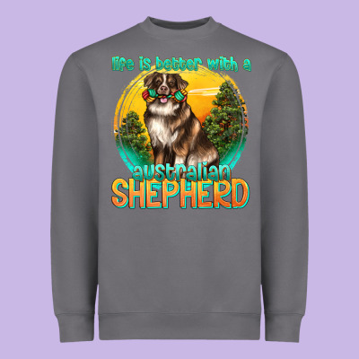 Heavyweight Sweatshirt life is better with a australian shepherd