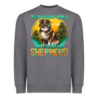 Storm life is better with a australian shepherd Heavyweight Sweatshirt - texasbilliewilder