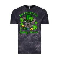 Cloud Black st.patrick's day my french bulldog is my lucky charm Vintage Tee - RanaPortraitStore