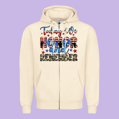 Today We Honor And Remember Zipper Hoodie Designed By Jahusdesignshop