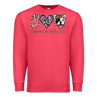Cardinal Peace Love French Bulldog Premium Sweatshirt - Jasminsmagicworld