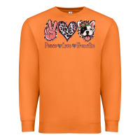 Carrot Peace Love French Bulldog Premium Sweatshirt - Jasminsmagicworld