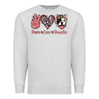 Dove Grey Peace Love French Bulldog Premium Sweatshirt - Jasminsmagicworld