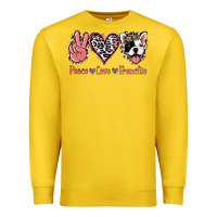 Lemon Peace Love French Bulldog Premium Sweatshirt - Jasminsmagicworld