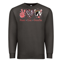 Smoke Peace Love French Bulldog Premium Sweatshirt - Jasminsmagicworld