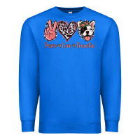 True Royal Peace Love French Bulldog Premium Sweatshirt - Jasminsmagicworld