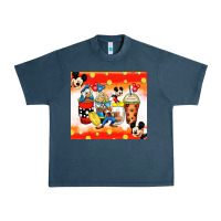 Midnight Navy cartoon characters coffee cups Urban Heavy Tee - Zillion Design Studio