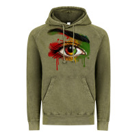 Vintage Olive Watercolor Juneteenth eyes Vintage Hoodie - RanaPortraitStore