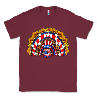 Burgundy usa gnome sunflower rainbow Classic Tee - HRA Design Shop