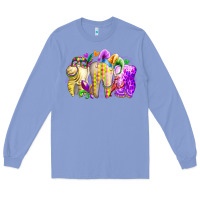 Colony Blue mardi gras tooth Long Sleeve Tee - RacoonDesign