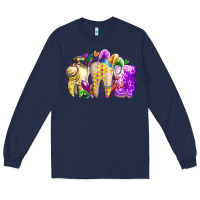 Navy mardi gras tooth Long Sleeve Tee - RacoonDesign
