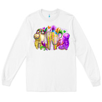 White mardi gras tooth Long Sleeve Tee - RacoonDesign