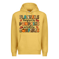 Antique Gold flannels hayrides pumpkinsbonfires Premium Hoodie - MaliasSmallBusiness