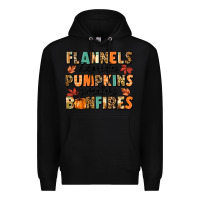 Black flannels hayrides pumpkinsbonfires Premium Hoodie - MaliasSmallBusiness