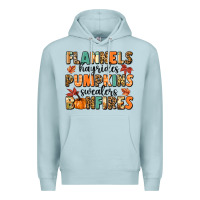 Blue Mist flannels hayrides pumpkinsbonfires Premium Hoodie - MaliasSmallBusiness