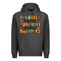 Charcoal Heather flannels hayrides pumpkinsbonfires Premium Hoodie - MaliasSmallBusiness
