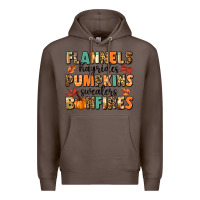 Coffee flannels hayrides pumpkinsbonfires Premium Hoodie - MaliasSmallBusiness