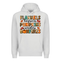 Dove Grey flannels hayrides pumpkinsbonfires Premium Hoodie - MaliasSmallBusiness