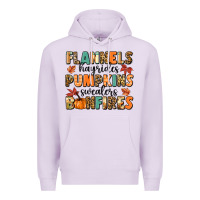 Lilac flannels hayrides pumpkinsbonfires Premium Hoodie - MaliasSmallBusiness