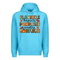 Ocean Blue flannels hayrides pumpkinsbonfires Premium Hoodie - MaliasSmallBusiness