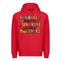 Red flannels hayrides pumpkinsbonfires Premium Hoodie - MaliasSmallBusiness