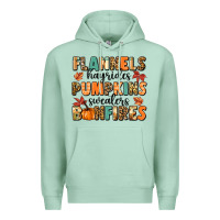 Seafoam flannels hayrides pumpkinsbonfires Premium Hoodie - MaliasSmallBusiness