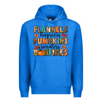 True Royal flannels hayrides pumpkinsbonfires Premium Hoodie - MaliasSmallBusiness