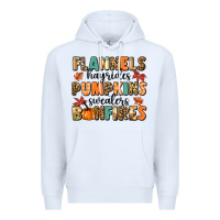 White flannels hayrides pumpkinsbonfires Premium Hoodie - MaliasSmallBusiness
