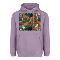 Lavender turquoises gemstones cowhide highlands cow Heavyweight Hoodie - BarkalooDesign