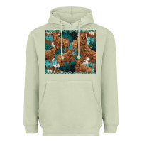 Matcha turquoises gemstones cowhide highlands cow Heavyweight Hoodie - BarkalooDesign
