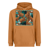 Meerkat turquoises gemstones cowhide highlands cow Heavyweight Hoodie - BarkalooDesign