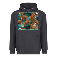 Smoke turquoises gemstones cowhide highlands cow Heavyweight Hoodie - BarkalooDesign