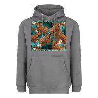 Storm turquoises gemstones cowhide highlands cow Heavyweight Hoodie - BarkalooDesign