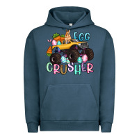 Pigment Midnight Navy egg crusher monster truck easter Urban Hoodie - Artiststas