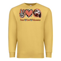 Antique Gold Peace Love Dalmatians Premium Sweatshirt - Jasminsmagicworld