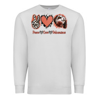 Dove Grey Peace Love Dalmatians Premium Sweatshirt - Jasminsmagicworld