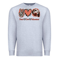 Heather Grey Peace Love Dalmatians Premium Sweatshirt - Jasminsmagicworld