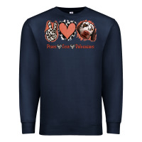 Navy Peace Love Dalmatians Premium Sweatshirt - Jasminsmagicworld
