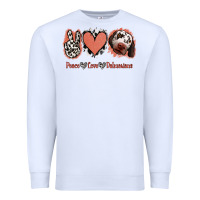 White Peace Love Dalmatians Premium Sweatshirt - Jasminsmagicworld