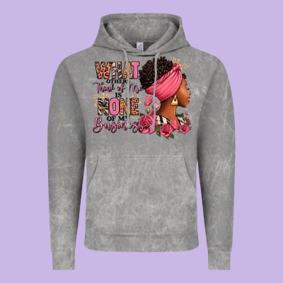 Vintage Hoodie What other think of me is none of my business afro