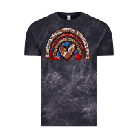 Cloud Black football rainbow Vintage Tee - Zillion Design Studio