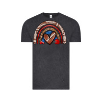 Vintage Black football rainbow Vintage Tee - Zillion Design Studio