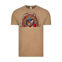 Vintage Coffee football rainbow Vintage Tee - Zillion Design Studio