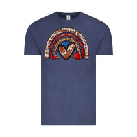 Vintage Denim football rainbow Vintage Tee - Zillion Design Studio