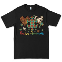 Autism Awareness Leopard Cowhide Herts Puzzle Premium Tee | Teevron