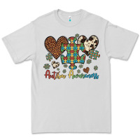 Dove Grey autism awareness leopard cowhide herts puzzle Premium Tee - Artiststas
