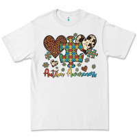 White autism awareness leopard cowhide herts puzzle Premium Tee - Artiststas