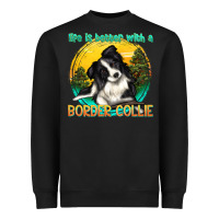 Black life is better with a border collie Heavyweight Sweatshirt - texasbilliewilder